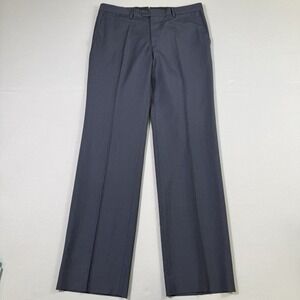 Gianni Versace Dress Pants Mens Size 33US, 50EU Navy Blue Flat Front Wool Blend